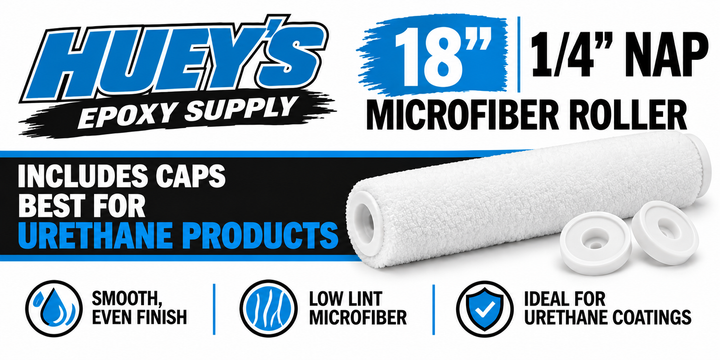 18″ 1/4″ Nap Microfiber Roller with Caps
