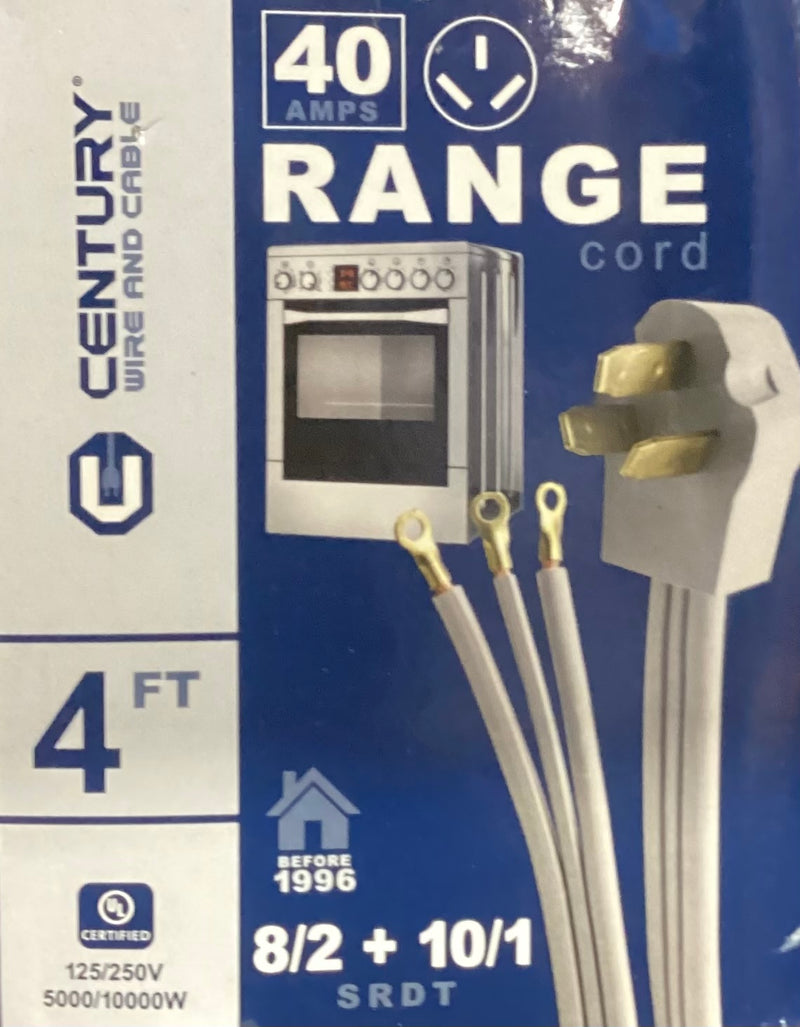 4' 8/2-10/1 Range Cord 40A Grey