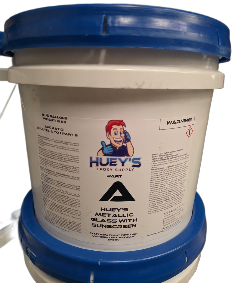 Huey's LIQUID GLASS Metallic Epoxy - 3 Gallon Kit