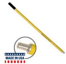 60" Yellow Aluminum Handle, Aluminum Threaded Tip