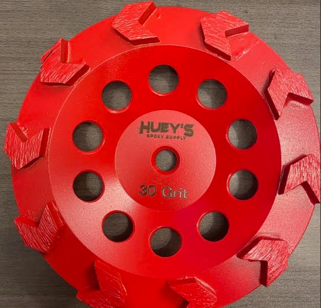 7" ARROW SEGMENT CUP WHEEL - Not Threaded  (RED)