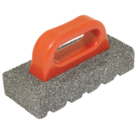 8" x 3-1/2" x 1-1/2" Rub Brick with Handle - 20 Grit