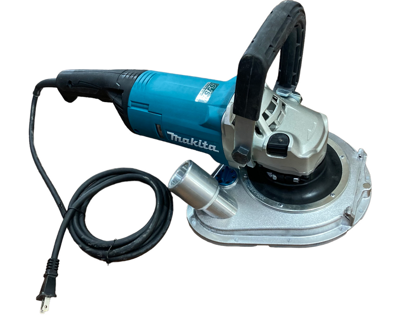 7 Makita Concrete Grinder Option with Dust Shroud and Handle