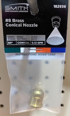 Nozzle #8 Brass Conical for Smith Sprayer