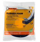 3/4 in. x 7/16 in. x 10 ft. Black High-Density Rubber Foam Weatherstrip Tape