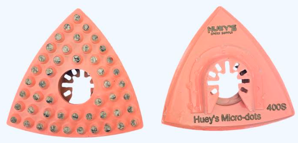 Huey’s 3'' Micro-dots Triangle corner tool polishing