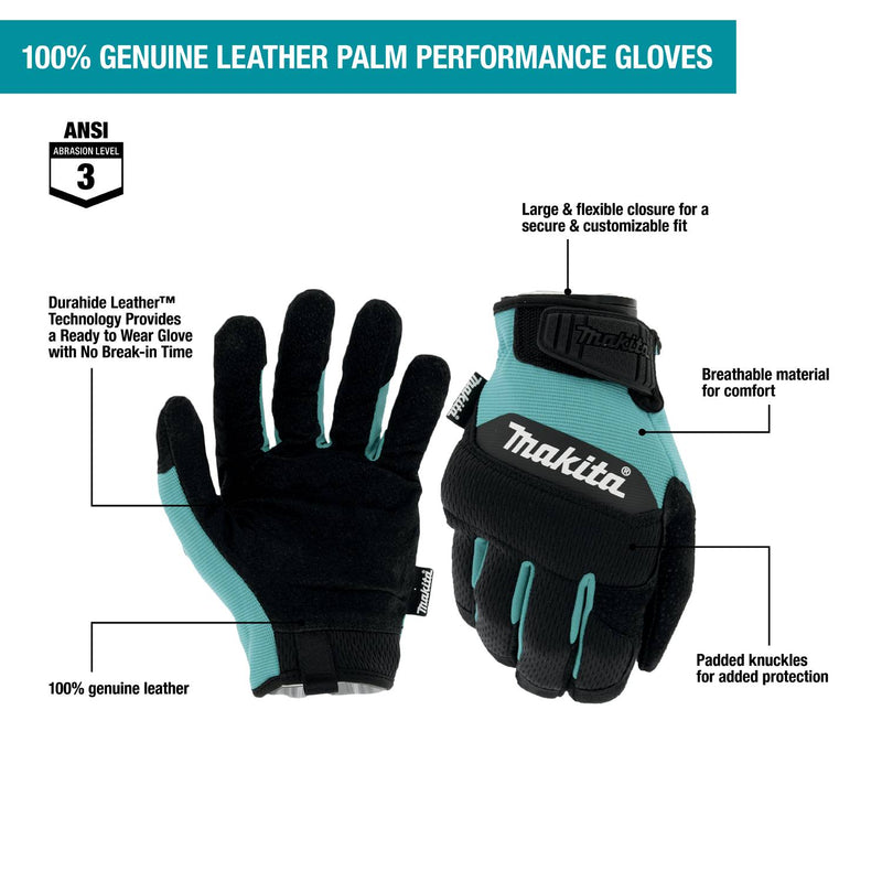 100% Genuine Leather‑Palm Performance Gloves