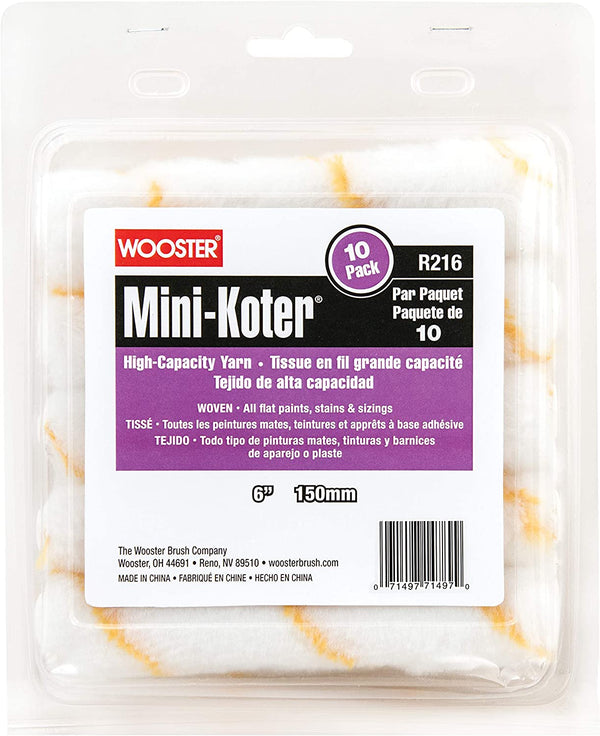 Wooster R216 Mini-Koter Poly Yarn, 6-Inch, 10-Pack