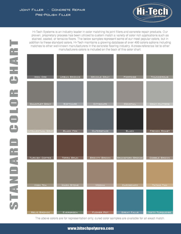 Paktech Color Chart Colorants