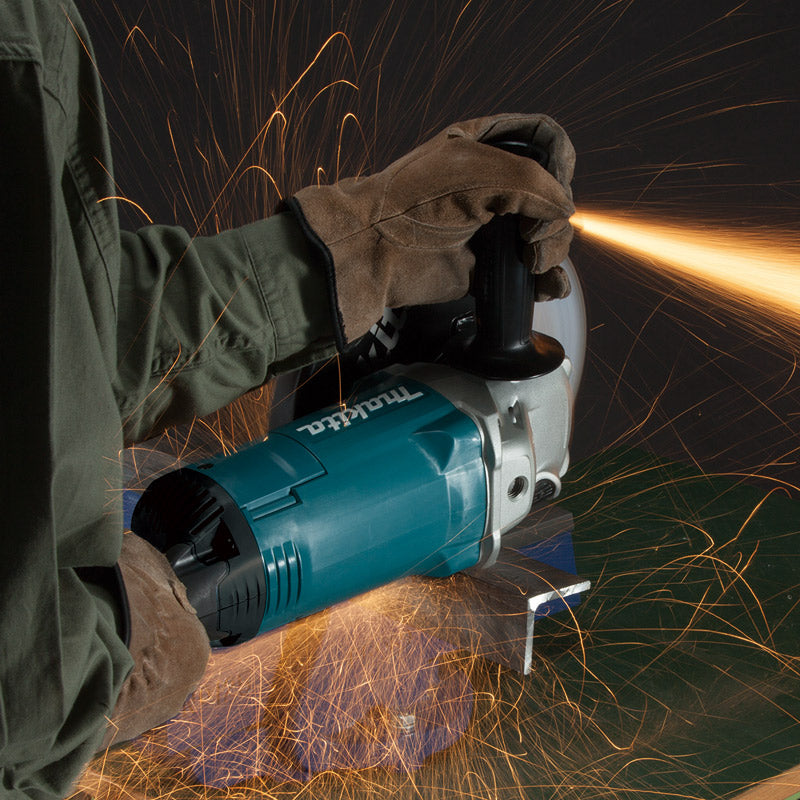 9" 2,200 W SJS II Angle Grinder, Anti-Restart Function, Soft Start, Large Trigger Switch