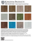 OLDE WORLD STAIN - WATERBASED CONCRETE STAIN