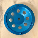 7" 6 Segment Single Row PCD Cup Wheel Non Threaded