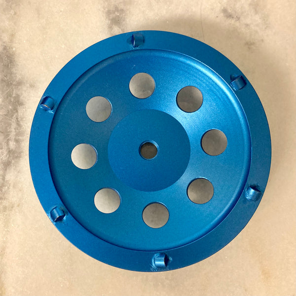 7" 6 Segment Single Row PCD Cup Wheel - Threaded