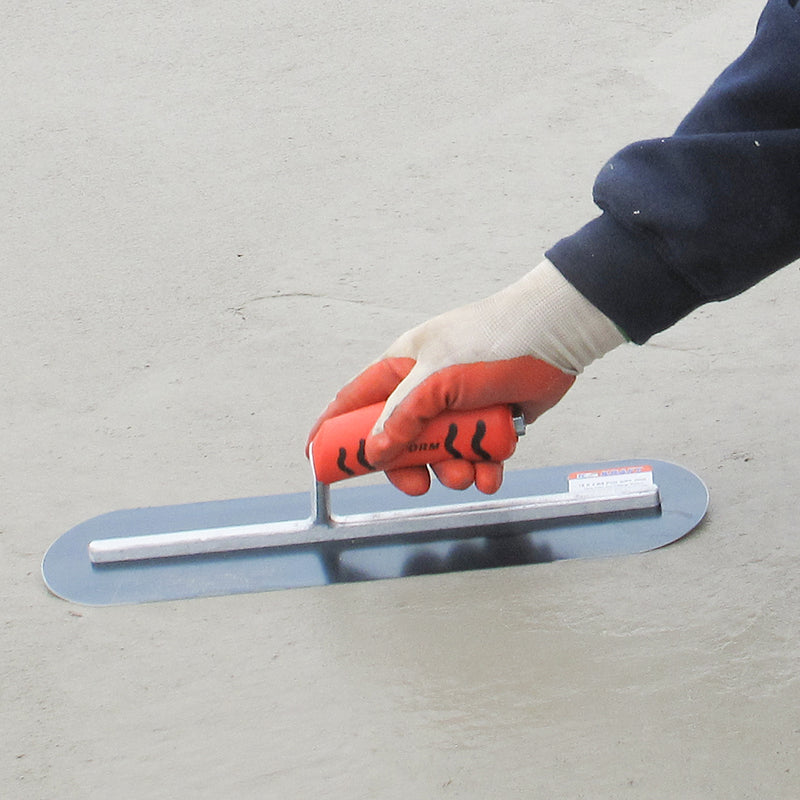 24" x 5" Blue Steel Pool Trowel with a ProForm® Handle on a Long Shank