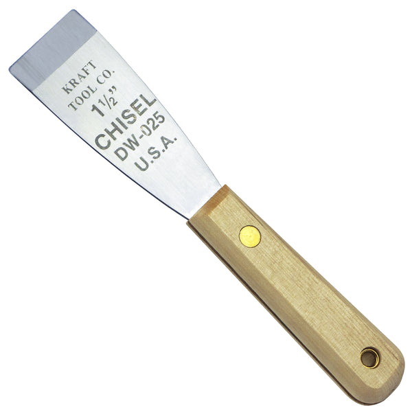 1-1/2" Heavy Stainless Steel "Chisel" Scraper